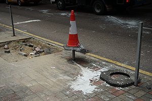 Aftermath of the previous night's confrontation between protesters and police, Sheung Wan, 22 July 2019