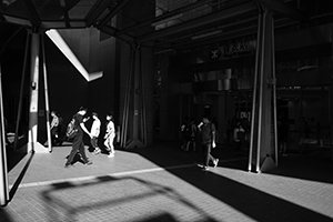 Outside Tsing Yi MTR station, New Territories, 24 July 2019