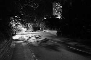 Night street scene, Black's Link, Hong Kong Island, 26 July 2019