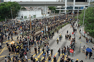 'Reclaim Yuen Long' protest against the mob attack on 7.21, Long Yat Road, 27 July 2019