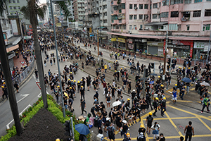 'Reclaim Yuen Long' protest against the mob attack on 7.21, Castle Peak Road, Yuen Long, 27 July 2019