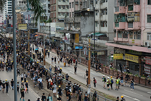 'Reclaim Yuen Long' protest against the mob attack on 7.21, Castle Peak Road, Yuen Long, 27 July 2019