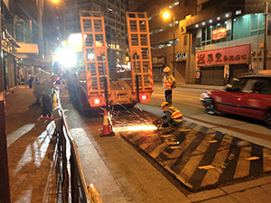 Roadworks, Des Voeux Road West, Sheung Wan, 29 July 2019