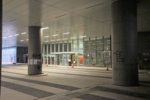 Entrance to the Legislative Council, in the aftermath of the July 1 unrest, Admiralty, 6 July 2019