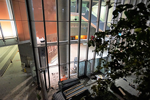 Entrance to the Legislative Council, in the aftermath of the July 1 unrest, Admiralty, 6 July 2019