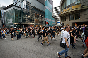 Anti-extradition bill march from Tsim Sha Tsui to West Kowloon Station, Kowloon Park Drive, 7 July 2019