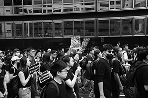 Anti-extradition bill march from Tsim Sha Tsui to West Kowloon Station, Kowloon Park Drive, 7 July 2019