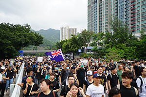 Anti-extradition bill march from Tai Wai to Sha Tin, Lion Rock Tunnel Road, 14 July 2019