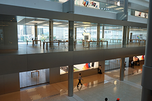 Apple Store, IFC Mall, Central, closed due to nearby protest activity on the day of a 'general strike', 5 August 2019