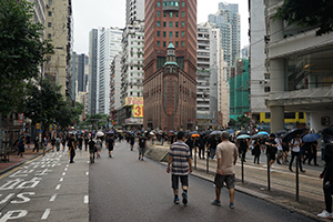 Protesters on Hennessy Road, Wanchai, 31 August 2019