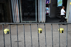 Origami with Pepe the Frog printed on it, Hennessy Road, Causeway Bay, 15 September 2019