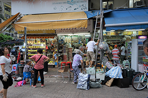 Street scene, Nam Cheong Street, Sham Shui Po, 1 September 2019