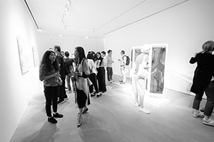 Opening of an exhibition of work by Louise Nevelson and Yin Xiuzhen, Pace Gallery, H Queens, Central, 20 September 2019