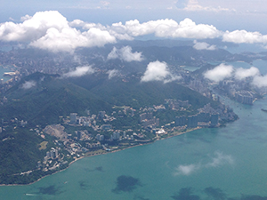 Hong Kong Island viewed from above, 6 September 2019