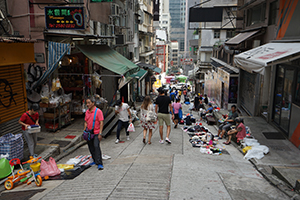 Hawkers on the street, Central, 27 October 2019