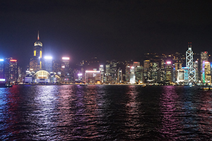 Victoria Harbour viewed from the Hong Kong Museum of Art, Tsim Sha Tsui, 30 October 2019