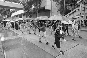 Protest march against the anti-mask law, Queensway, Admiralty, 6 October 2019