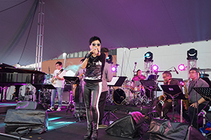 Eliza Chan, performing with the Patrick Lui Jazz Orchestra, at the Freespace Jazz Fest, West Kowloon Cultural District, 9 November 2019