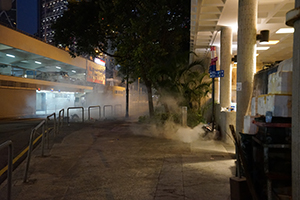 Tear gas at Edinburgh Place, Central, 2 November 2019