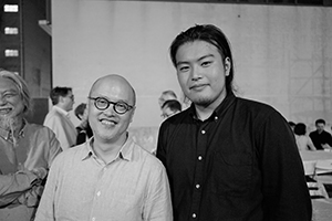 Chan Yuk-keung and his son, Osage, Kwun Tong, 12 November 2019