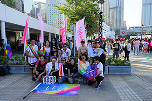 Gay Pride rally at Edinburgh Place, Central, 16 November 2019
