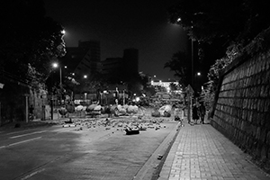 Roadblock on Austin Road, 16 November 2019