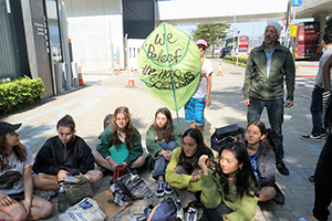 Climate change protest, Tim Mei Avenue, Admiralty, 29 November 2019