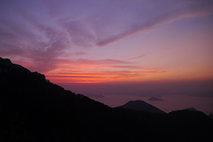 Sunset, viewed from the Peak, 3 November 2019