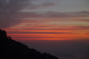 Sunset, viewed from the Peak, 3 November 2019