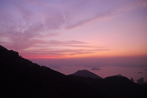 Sunset, viewed from the Peak, 3 November 2019