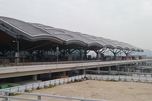 The Hong Kong - Zhuhai - Macau Bridge Port building,  Chek Lap Kok, 20 November 2019
