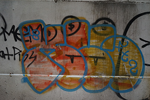 Graffiti on a wall, Hillier Street, Hong Kong Island, 29 December 2019