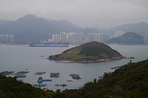 Luk Chau and the East Lamma Channel, viewed from Lamma, 15 December 2019