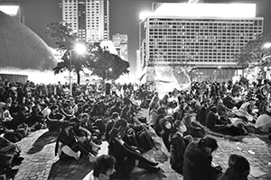 Participants in a rally outside the Hong Kong Museum of Art, Tsim Sha Tsui, 13 December 2019