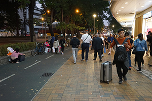 Parallel traders outside a pharmacy, Sheung Shui, 14 December 2019