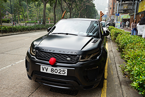 Reindeer decoration on a car, Chatham Road South, Tsim Sha Tsui, 22 December 2019