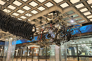 Chen Zhen's 'Precipitous Parturition' installed inside K11 Musea, Tsim Sha Tsui, 22 December 2019