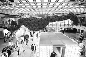 Chen Zhen's 'Precipitous Parturition' installed inside K11 Musea, Tsim Sha Tsui, 22 December 2019