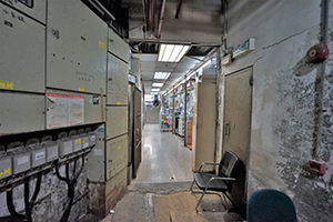 Basement level of Champagne Court, Carnarvon Road, Tsim Sha Tsui, 26 December 2019