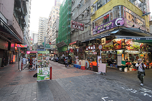 Street scene, Woosung Street, Yau Ma Tei, 26 December 2019