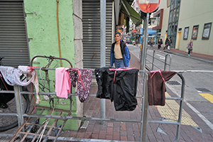 Laundry on the street, Kowloon, 26 December 2019