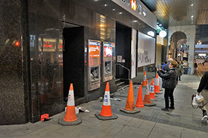 Vandalized HSBC ATMs, Pedder Street, Central, 1 January 2020