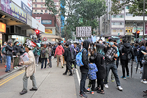 New Year's Day protest march, Luard Road, Wanchai, 1 January 2020