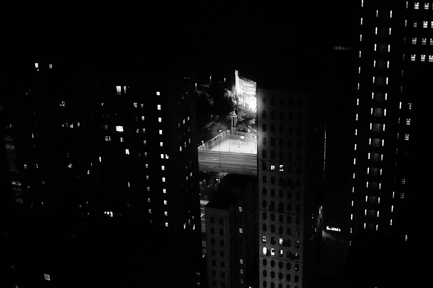 Li Sing Street Playground At Night, Sheung Wan, 14 January 2015 