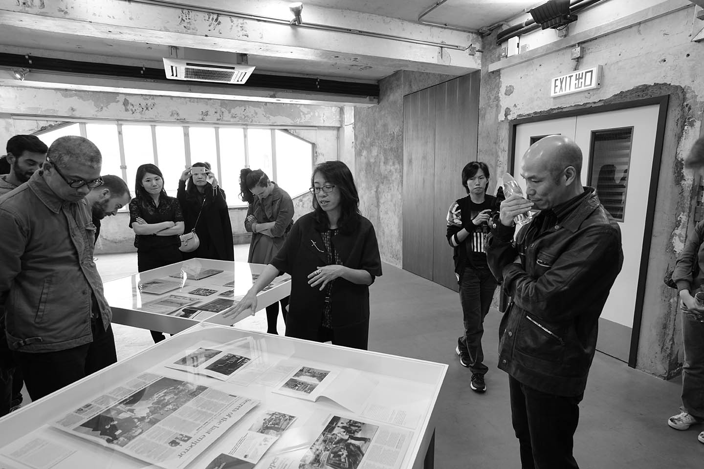 Artists and guests at the 'Museum of the Lost' exhibition opening ...