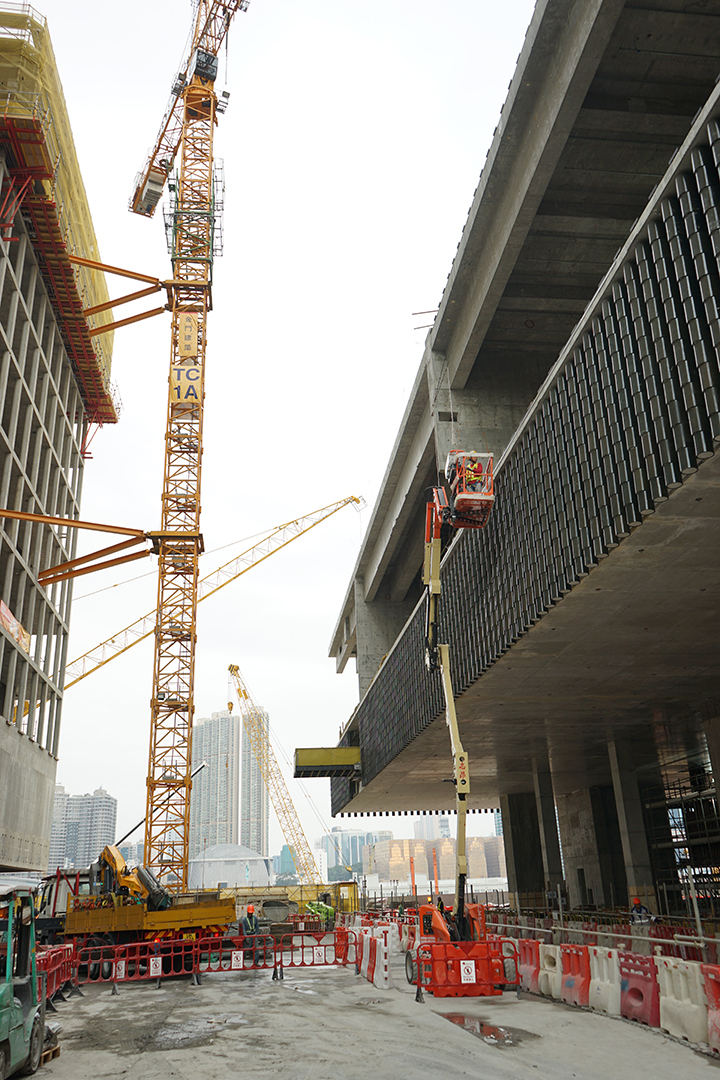 The M+ building under construction, West Kowloon, 14 December 2018 ...