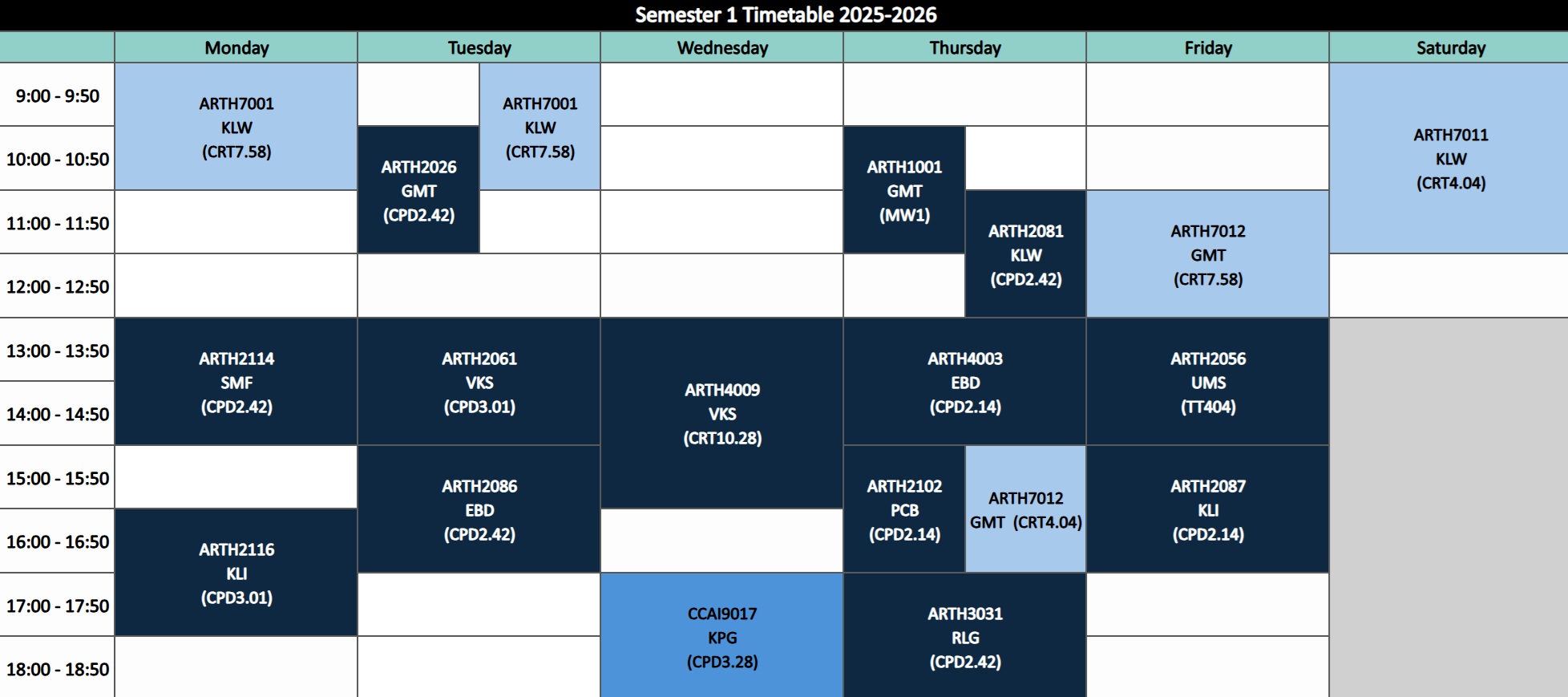 Timetable 2025-2026 (Sem 1) 20250730